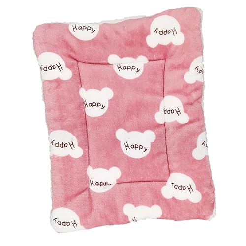 MERRYHAPY Katzendecke Hund Schlafmatte Tragbare Decke Plüsch Haustierbett Haustierhausmatte Haustier-schlafunterlage Warme Decken Für Den Winter Hundebett Bett Plüschdecke Polyester Rosa von MERRYHAPY