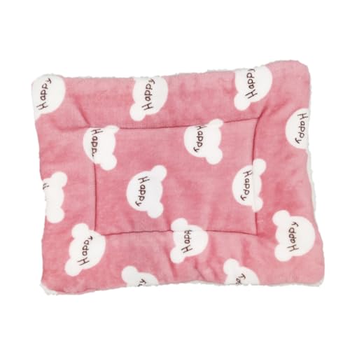 MERRYHAPY Katzendecke Tragbares Hundebett Isomatte Für Hunde Katze Schlafmatten Welpendecke Plüschdecken Plüsch Hundeunterlage Flauschige Haustierdecke Hundebox Matte Polyester Rosa von MERRYHAPY