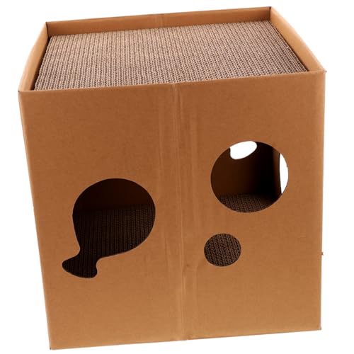 MERRYHAPY Katzenkratzbrett Katzenhaus Katzenhäuser Runde Katzenkratzer-nachfüllung Spielzeug Zum Kratzen Katzenbett Aus Pappe Kratzunterlage Für Katzen Aus Pappe Katzenkarton Wellpapier von MERRYHAPY