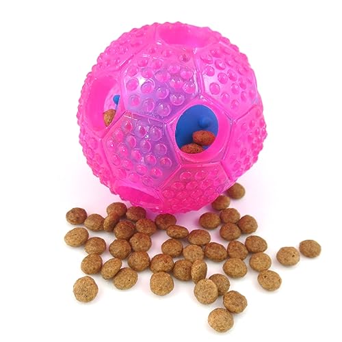 MERRYHAPY Interaktives Futterspielzeug Für Hunde Kauball Aus Ungiftigem Leckerlis Verteilen Ideal Zum Und Zahnpflege Pink Robust Und Langlebig Für Mittelgroße Und Große Hunde von MERRYHAPY