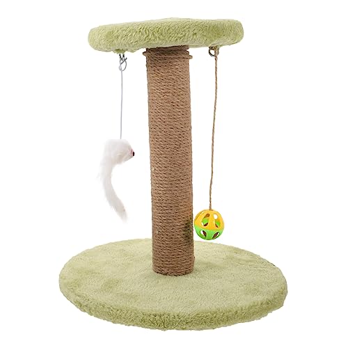 MERRYHAPY Kratzbaum Für Katzen Aus Sisal Kratzbaum Für Katzen Im Innenbereich Dekorativer Katzenkratzer Katzenbedarf Wiederverwendbarer Kratzbaum Für Katzen Kätzchen Light Green Massivholz von MERRYHAPY