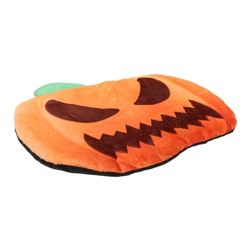 MERRYHAPY Kürbis Haustierunterlage Haustier Isomatte Bequemes Hundenest Kürbis Hundeschlafunterlage Hundematte Kleine Katze Hundebett Haustierbett Halloween Haustierunterlage von MERRYHAPY