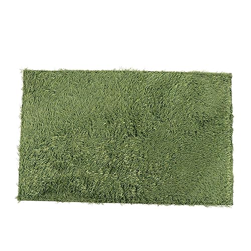 MERRYHAPY Liegender Teppichrasen für Haustiere Gecko-Teppich Bausatz dekorativ Zange saugfähige unterlage Absorbent mat schleichtiere Kunstrasen Simulation Rasen Baumwolle Olive Green von MERRYHAPY