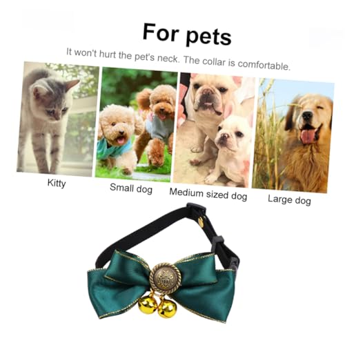 MERRYHAPY Nackenzubehör für Haustiere katzenhalsband für Haustierhalsband katzenhalsbänder Glocke Welpenhalsband Hundefliege Bowtie-Kätzchen-Kragen von MERRYHAPY