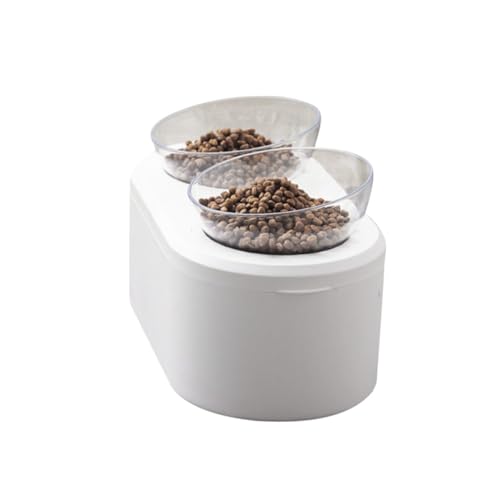 MERRYHAPY Oblique Mouth Katzenfutter Schüssel Verstellbarer Napf für Futter und Wasser Rutschfester Katzenfutterspender Transparente Futterschüssel für Katzen und Hunde Weiß MERRYHAPY Oblique Mouth Katzenfutter Schüssel Verstellbarer Napf für Futter und Wasser Rutschfester Katzenfutterspender Transparente Futterschüssel für Katzen und Hunde Weiß von MERRYHAPY