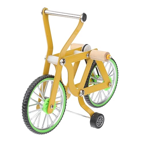 MERRYHAPY Papagei Fahrrad Vogelkäfig Spielzeug Papagei Vogel Spielzeug Papageientraining Vogel Trainingsfahrrad Spielzeug Papageien-intelligenzspielzeug Papageienfußspielzeug Yellow Metall von MERRYHAPY