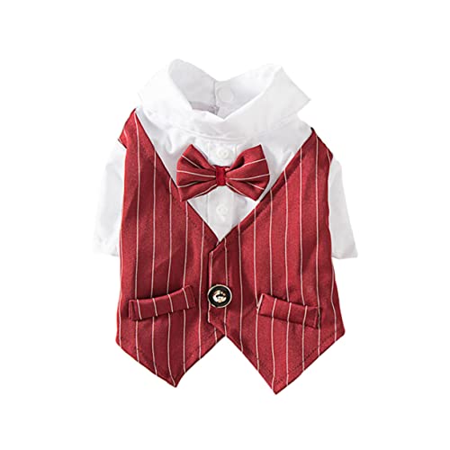 MERRYHAPY Stilvolles Haustier-Anzugkleid Hundeanzug Kleidung Elegantes Gentleman-Muster Nicht hinderlich geeignet für Anlässe von MERRYHAPY