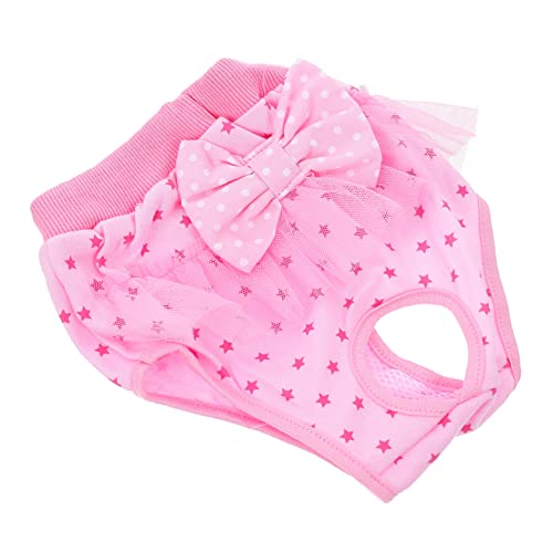 MERRYHAPY Physiologische Hosen Für Haustiere Physiologische Für Haustiere Hundekleid Weiblich Waschbares Welpenbauchband Verstellbare Hundewindeln Welpenwindelhöschen Baumwolle Rosa von MERRYHAPY