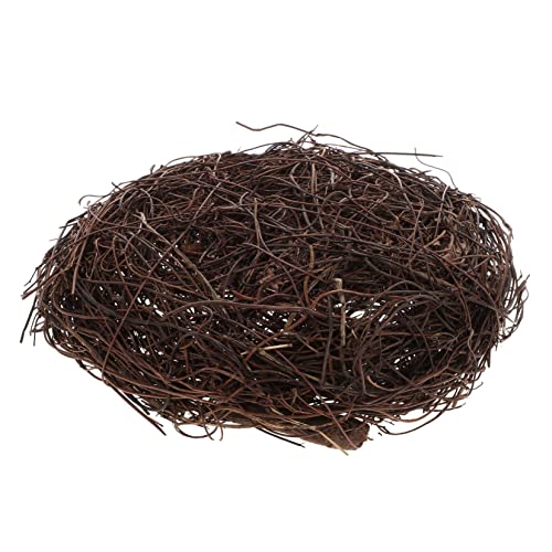 MERRYHAPY Rattan Vogelnest Vogelnest Gras Vogelnest Faux Deko Vogelnest Ostern Miniaturen Vogelhaus Weihnachtsbaum Ornamente Ostern Vögel Nest Haushaltsprodukte Baumrebe zu Hause von MERRYHAPY