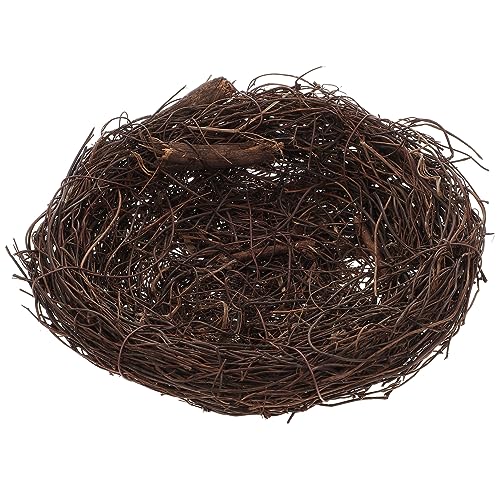 MERRYHAPY Rattan Vogelnest Vogelnest Vogelnester basteln Gartenschmuck künstliche vogelnester Dekoration Vogelhaus Gartenvogelnest Vogelnest-Anhänger weben Rattan gewebtes Vogelnest Baumrebe von MERRYHAPY