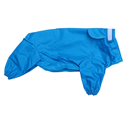 MERRYHAPY Regenmantel mit Kapuze für Hunde Welpen-Regenbekleidung reflektierendes Hundebekleidungsmaterial Größe 12 Blau von MERRYHAPY