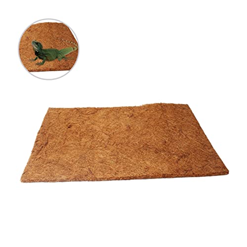 MERRYHAPY Reptilienmatte Gecko-Terrarium Haustierteppich Zubehör Für Geckobecken Reptilienteppich Einstreu Für Terrarien Zubehör Für Eidechsentanks Bettmatte Für Reptilien Brown Hölzern von MERRYHAPY