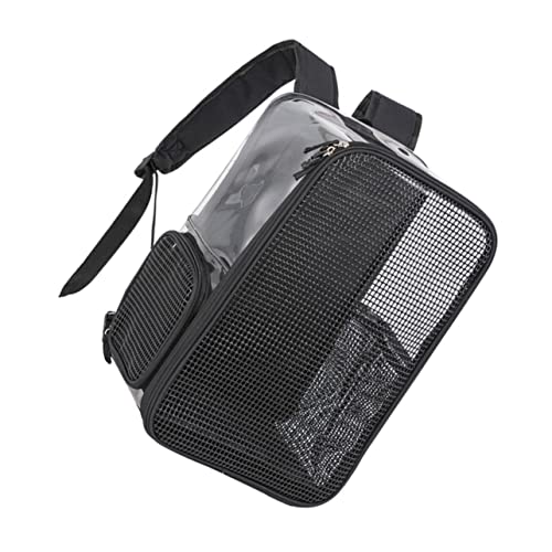 MERRYHAPY Rucksack Schulterschutz Für Vögel Reisetasche Für Haustiere Reisetasche Für Katzen Tragbare Transportbox Für Haustiere Klare Rucksäcke Weltraumtasche Hundetasche Black Oxford-Stoff von MERRYHAPY