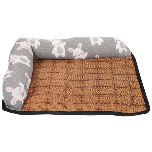 MERRYHAPY Sommermatte Kühlendes Hundebett im Freien Sommerschlafbett für Hunde hundebox pad Kühlbox Matte kühlpads kühlkissen Haustier Hundeunterlagen hundebett Rattan Heimtierbedarf Stoff von MERRYHAPY