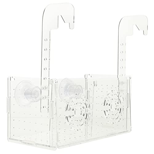 MERRYHAPY Fischzuchtbox Mit Trennwand Aufzuchtbox Für Fische Und Garnelen Inklusive Saugnäpfen Transparent Ideal Für Brutpflege Und Isolation Im Aquarium von MERRYHAPY