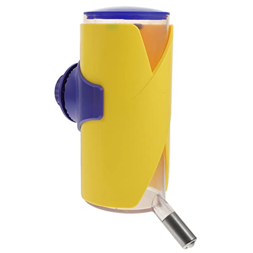 MERRYHAPY Trinkbrunnen für Haustiere Wasserflasche Wasserspender für Hundekäfig Heimtierbedarf pet Water Bottle Trinkflasche für Hunde Wasserbehälter Haustiertränke Plastik Yellow von MERRYHAPY