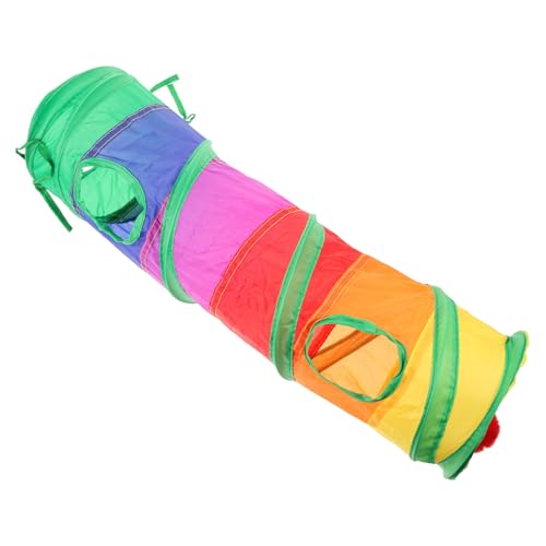 MERRYHAPY Tunnelspielzeug für Katzen Katzenverstecktunnel Kätzchen jagt Spielzeug Katze schlafnest Hamster Tunnel Hasen Tunnel Tragbarer Kätzchentunnel Haustiertunnel Polyester Colorful von MERRYHAPY