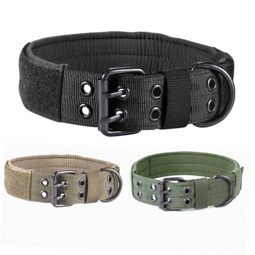 MERRYHAPY Verstellbares Nylon Hundehalsband Für Kleine Mittelgroße Und Große Hunde Militärischer Stil Mit Schnalle Größe L Robustes Hundezubehör Für von MERRYHAPY