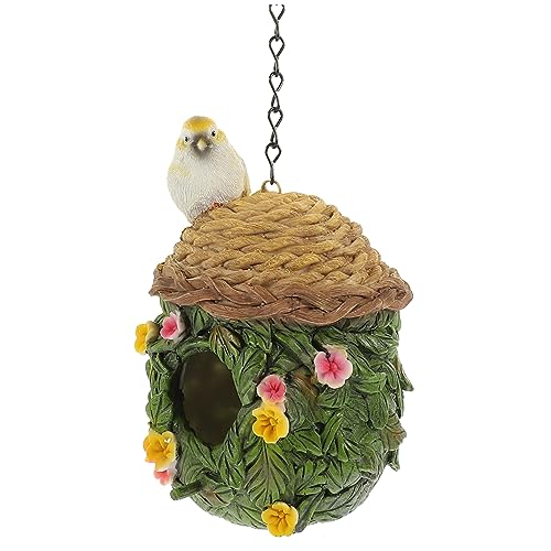 MERRYHAPY Winter Vogelhaus Aus Resin Für Papageien Hängendes Vogel Nest Für Den Außenbereich Warmes Vogel Nest Für Kalte Monate Dekorative Vogelunterkunft Für Garten Und Terrasse von MERRYHAPY