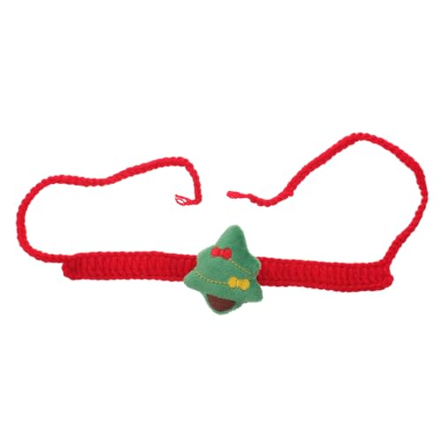 MERRYHAPY Weihnachten hundehalsband Weihnachtskostüm für Haustiere Katzenhalsbänder Hundehalsband Stricken Welpenhalsband Schal weihnachtshundehalsband Weihnachtshalsbänder für Welpen Garn von MERRYHAPY