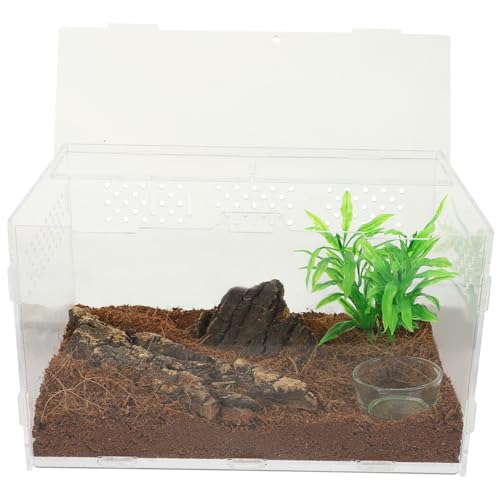 MERRYHAPY transparentes Terrarium Acrylgehäuse Schlangengehege Kleintierlaufstall Schlangenkäfig Leopardgecko-Panzer Acryltank Spinnen-Terrarium Reptilienterrarium Schildkrötenkäfige von MERRYHAPY