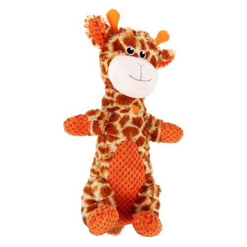 MERRYHAPY üsch Hundespielzeug Giraffenform Interaktives Quietschendes Kauspielzeug Für Hunde Ideal Zum Zahnen Und Spielen Geeignet Für Kleine Und Mittelgroße Rassen von MERRYHAPY