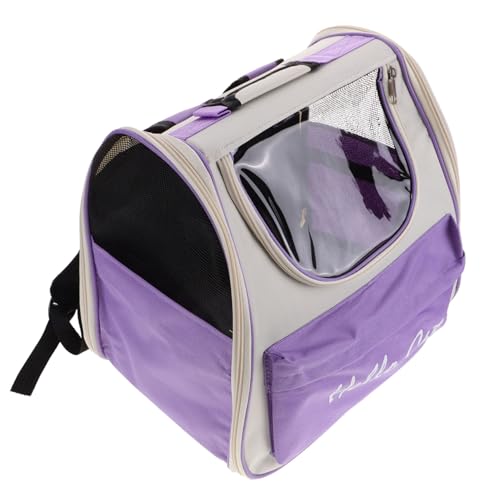 Transparente Haustiertasche tragbare Haustiertasche Tragetasche für Haustiere Atmungsaktive Haustiertragetasche Tragbarer Haustierrucksack Reisetaschen Seesäcke für unterwegs PVC MERRYHAPY von MERRYHAPY