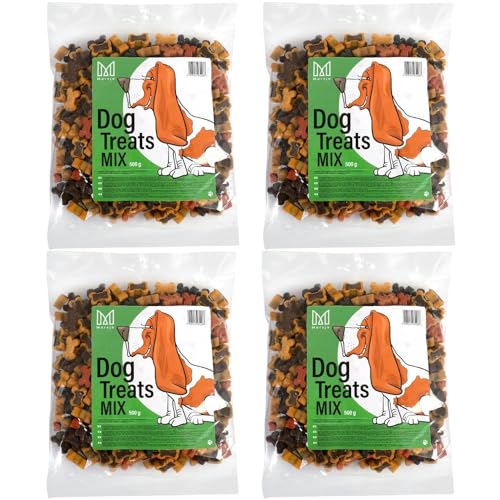 MERSJO Hundesnacks Trainingssnacks - 2000g hundefutter trocken, Hunde leckerlis, leckereien für Hunde - schonend getrocknete Fleischtrainer, Geeignet für alle Rassen und Größen, Mix von MERSJO