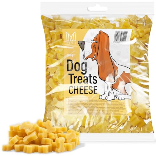 MERSJO Hundesnacks Trainingssnacks - 500g hundefutter trocken, Hunde leckerlis, leckereien für Hunde - schonend getrocknete Fleischtrainer, Geeignet für alle Rassen und Größen, Cheese von MERSJO