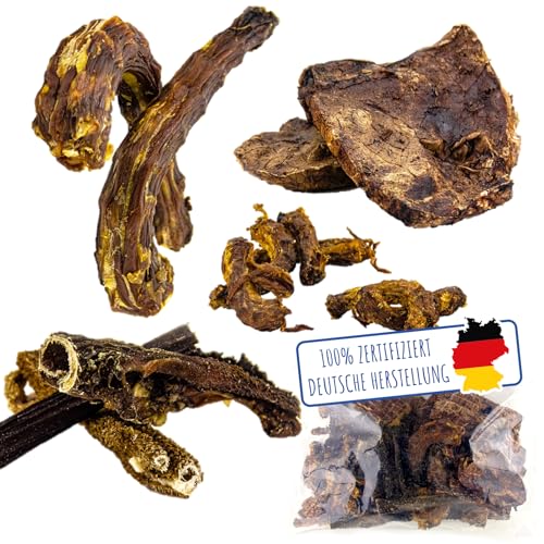 MERVELA Kauartikelmix für Hunde | 1.000 Gramm | Qualität aus Deutschland | 100% natürliche Kauartikel | getrockneter Kausnack ohne Zusatzstoffe von MERVELA