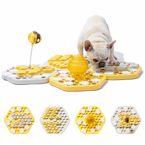 MEWOOFUN Hunde-Puzzle-Spielzeug, Futter-Puzzle-Spielzeug für IQ-Training, Hunde-Puzzles für kleine, mittelgroße und große intelligente Hunde, Leckerli-Puzzle-Spielzeug für geistige Bereicherung von MEWOOFUN