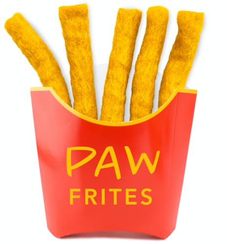 MEWOW 5 Filz-Pommes als Katzenspielzeug. PAW Frites aus Reiner Schurwolle. Katzenball für Katzen von MEWOW