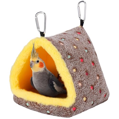 Winter Warm Vogelnest Haus, Flauschige Papageien Vogelbett für Käfig, Hängende Hängematte Plüsch Schuppen Hütte Versteck Hütte für Sittiche Nymphensittiche Sittiche von MEWTOGO