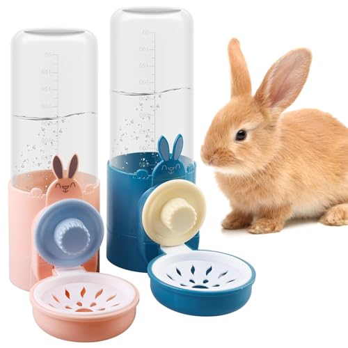 2 Stück Automatischer Wasserspender Kaninchen, 500ml Trinkflasche Kaninchen, Hamster Trinkflasche, Haustier Automatischer Wasserspender Automatischer Tierfutterspender Für Hamster Häschen Chinchilla von MEYAGOT