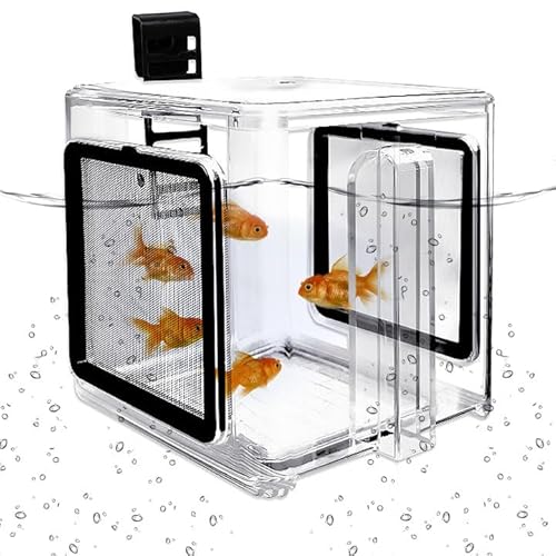 MEYAGOT Fischzuchtbox, Aquarienfisch Zuchtbox, Fischbrut Isolationsbox, Aquarium Aufzuchtbecken Aus Acryl Zum Lsolieren Schlüpfen Aufziehen Von Fischen Usw Verwendet Werden von MEYAGOT