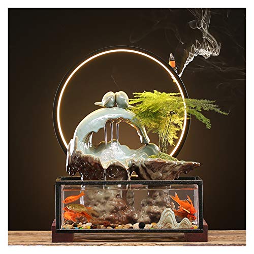 Aquarium Fischtank Wasserzirkulation Fließendes Wasser Objekt Transfer Ball Glück Wohnzimmer Büro Desktop Fisch Tank Schmuck Desktop Brunnen von MEYINGOU