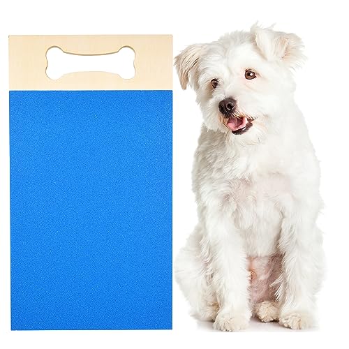 MFUOE Dog Scratch Boards Pet Scratching Pad Toy Double Sided Dog Scratch Pad for Nails Pet Grooming Nail File Board for Pets Nail Care (Blue) von MFUOE