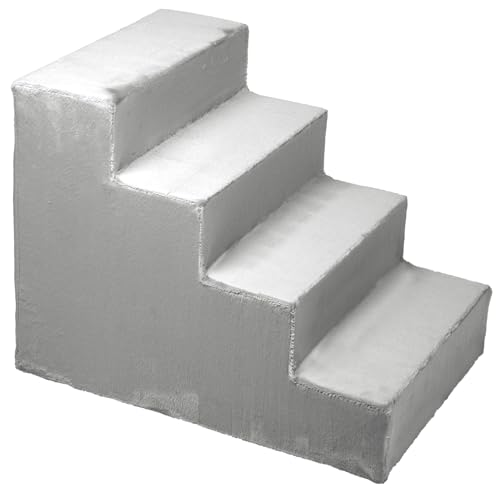 Hundetreppe für kleine Hunde, Höhe 45 cm - Leiter 4 Stufen, gepolstert mit flauschigem Stoff, der Fell imitiert, tragbar - Plattform für Sofa, Bett für Hund, Katze, kleine, ältere Tiere Hundetreppe für kleine Hunde, Höhe 45 cm - Leiter 4 Stufen, gepolstert mit flauschigem Stoff, der Fell imitiert, tragbar - Plattform für Sofa, Bett für Hund, Katze, kleine, ältere Tiere von MG Design