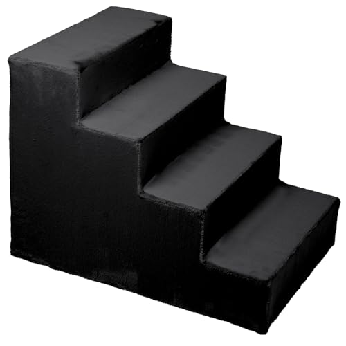 Hundetreppe für kleine Hunde, Höhe 45 cm - Leiter 4 Stufen, gepolstert mit flauschigem Stoff, der Fell imitiert, tragbar - Plattform für Sofa, Bett für Hund, Katze, kleine, ältere Tiere Hundetreppe für kleine Hunde, Höhe 45 cm - Leiter 4 Stufen, gepolstert mit flauschigem Stoff, der Fell imitiert, tragbar - Plattform für Sofa, Bett für Hund, Katze, kleine, ältere Tiere von MG Design