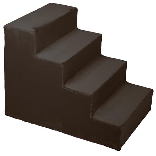 Hundetreppe für kleine Hunde, Höhe 45 cm - Leiter 4 Stufen, gepolstert mit flauschigem Stoff, der Fell imitiert, tragbar - Plattform für Sofa, Bett für Hund, Katze, kleine, ältere Tiere Hundetreppe für kleine Hunde, Höhe 45 cm - Leiter 4 Stufen, gepolstert mit flauschigem Stoff, der Fell imitiert, tragbar - Plattform für Sofa, Bett für Hund, Katze, kleine, ältere Tiere von MG Design