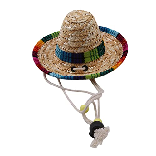 MGZQ Cooler Hund Katzenhut - Lustige Mini Stroh Sombrero Mütze - Partybedarf für kleine Haustiere, Welpen, Katze - Haustier Kopfbedeckung Dress Up von MGZQ