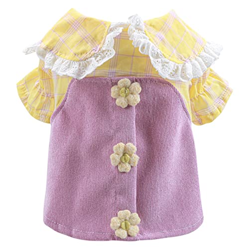 Hundekleidung Für Kleine Hunde Kleid Kleider Süßes Mädchenkleid Frühling Frühling Hund Spitze Brand Blumenfarbe Passender Hundrock Rock von MHADBKH