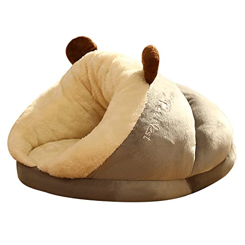 MHADBKH Bett für den Innenbereich, kleines Hundebett, Hausschuhform, kleine Höhle, Welpenbett, superweich, beruhigendes Haustier-Sofabett für den Winter von MHADBKH