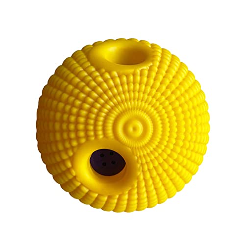 MHADBKH Interaktives Kauspielzeug für Hunde und kleine Hunde, leuchtend gelber Ball von MHADBKH