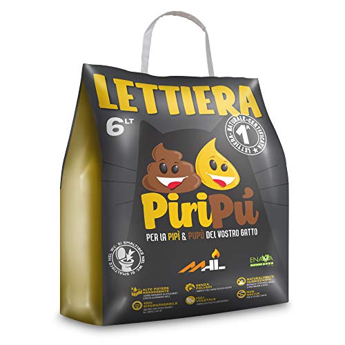 Piripù – Katzentoilette – natürlich, pflanzlich und zertifiziert – Papiersack 6 Liter von MHL srl