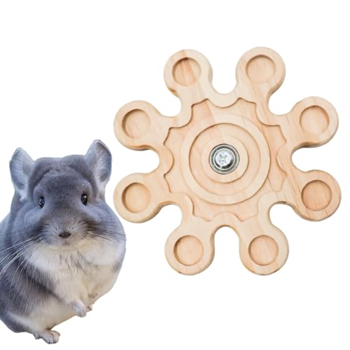 Chinchilla Käfig Zubehör Holz Rotierende Kauspielzeug für Zähne Chinchilla Spielzeug Ratte Kauspielzeug Interaktive Anreicherung Spielzeug für Chinchilla Hamster Ratte Kleintier von MHLLGN