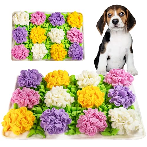 MHTTEC Schnüffelmatte für Hunde, Blumen-Schnüffelmatte, interaktives Hundespielzeug für Training, Fähigkeiten, langsames Essen, Anreicherung, Spielzeug für Hunde, 60 x 40 cm, Schnüffelmatte für von MHTTEC