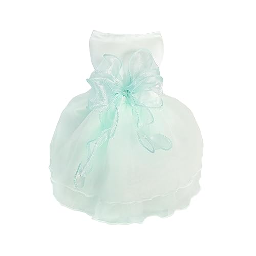 Hundekleid Hochzeitskleid für Hunde Luxus Welpenrock Hundekleidung Prinzessin Kleider Sommer Welpenkleider HundeHochzeit Abendkleider Fliege Kleider Bowknot Kleid für kleine Hundemädchen(M, Grün) von MHaustlie