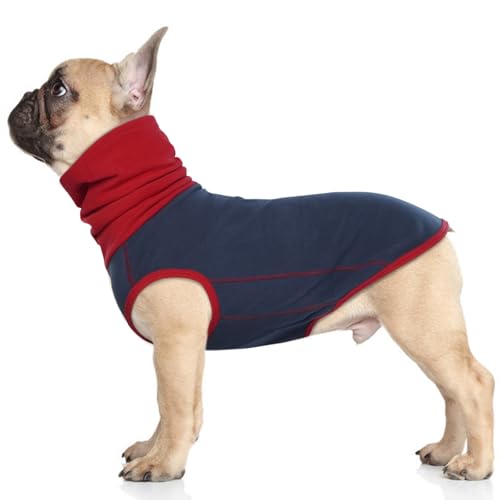 MHaustlie Hundepullover, Hundemantel Fleece, Fleece-Weste für Kleine, Warmer und Leichter Pullover, Hunde Fleecemantel, Pyjama, Sweater für Hunde, Weich Hundepullover(Dunkelblau, XS) von MHaustlie