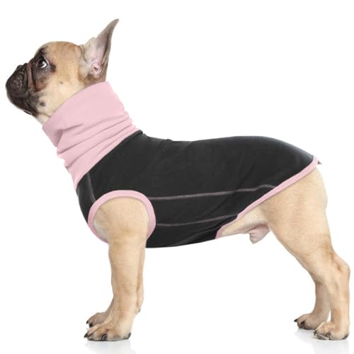 MHaustlie Hundepullover, Hundemantel Fleece, Fleece-Weste für Kleine, Warmer und Leichter Pullover, Hunde Fleecemantel, Pyjama, Sweater für Hunde, Weich Hundepullover(Dunkelgrau, S) von MHaustlie